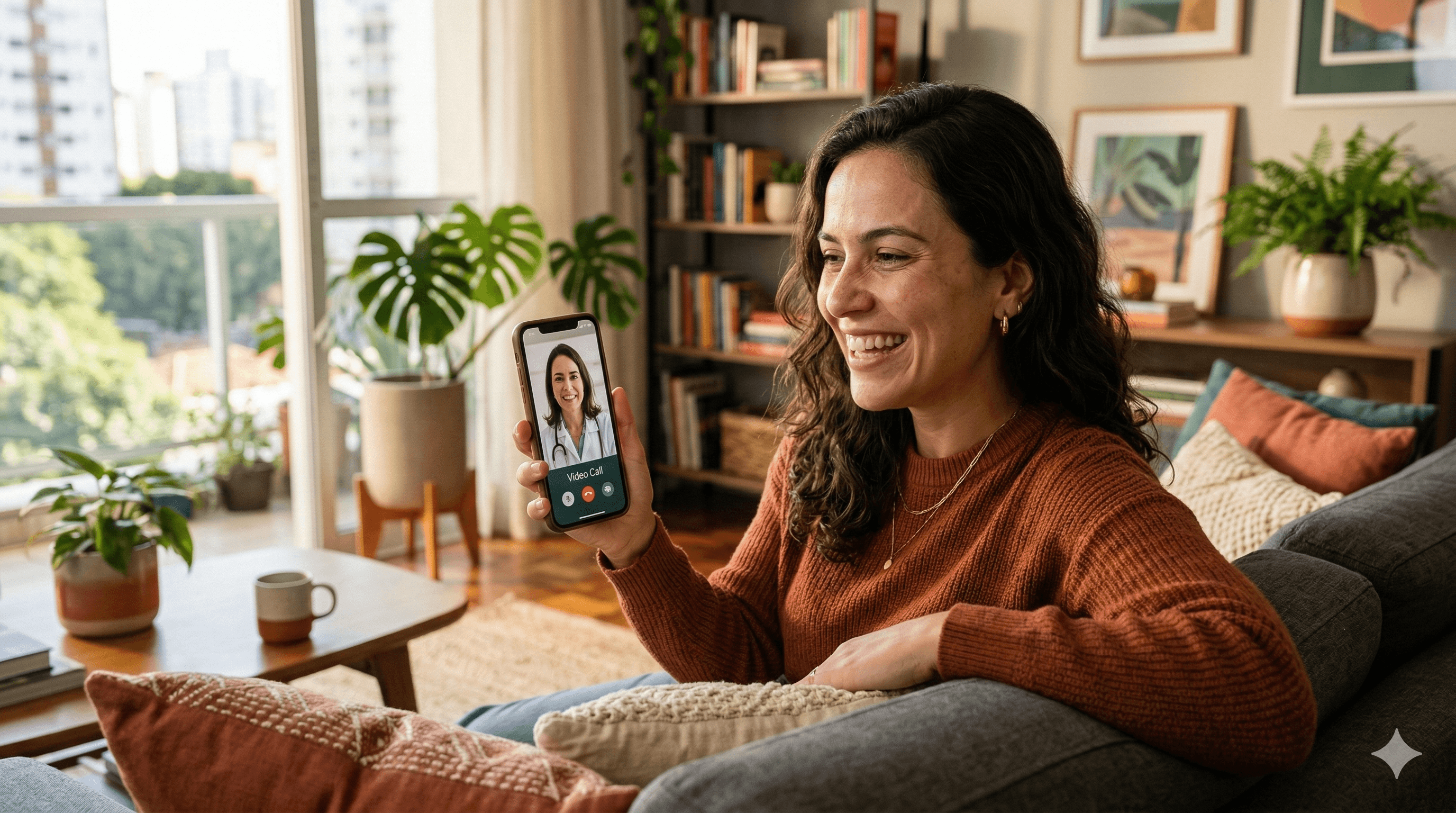 Família usando telemedicina Pro Life